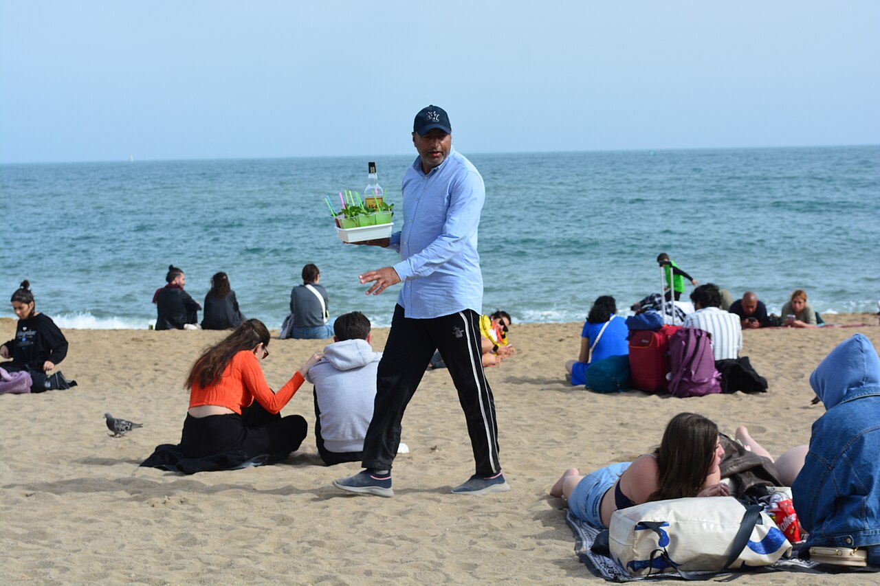 Platja de la Barceloneta, Barcelona.