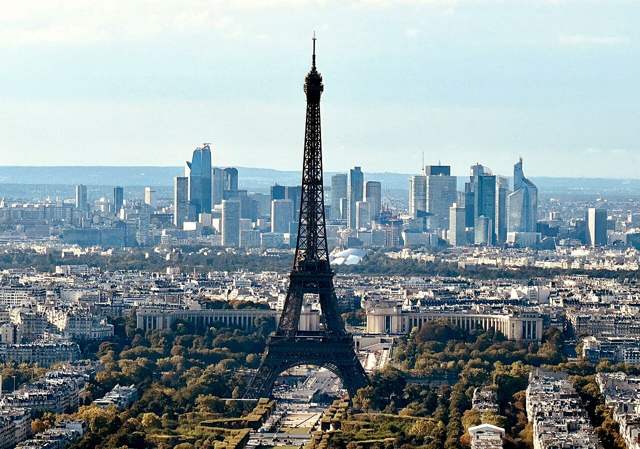 Eiffel Tower and La Défense viewed from the Tour Montparnasse