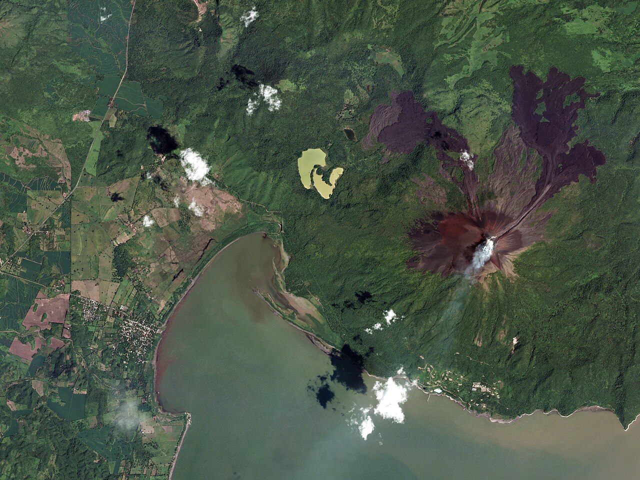 Momotombo, Nicaragua October 25, 2016
Momotombo Volcano puffs ash and gases from her fiery perch 4,000 feet above sea-level. In 1578, Leon Viejo—then-capital of Nicaragua—which was partially destroyed by an eruption.
