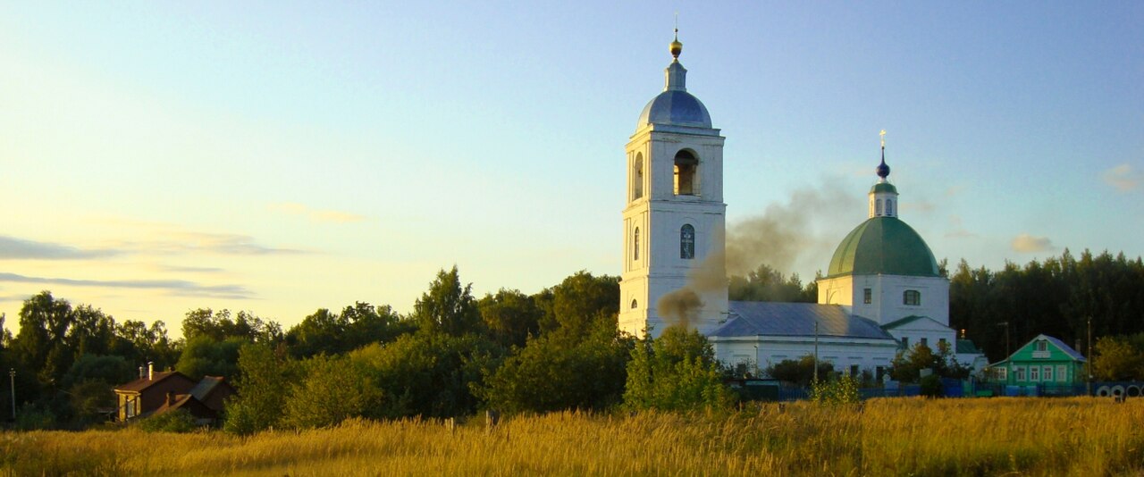 Church of Epiphany in Leonovo. Vladimir oblast, Russia.