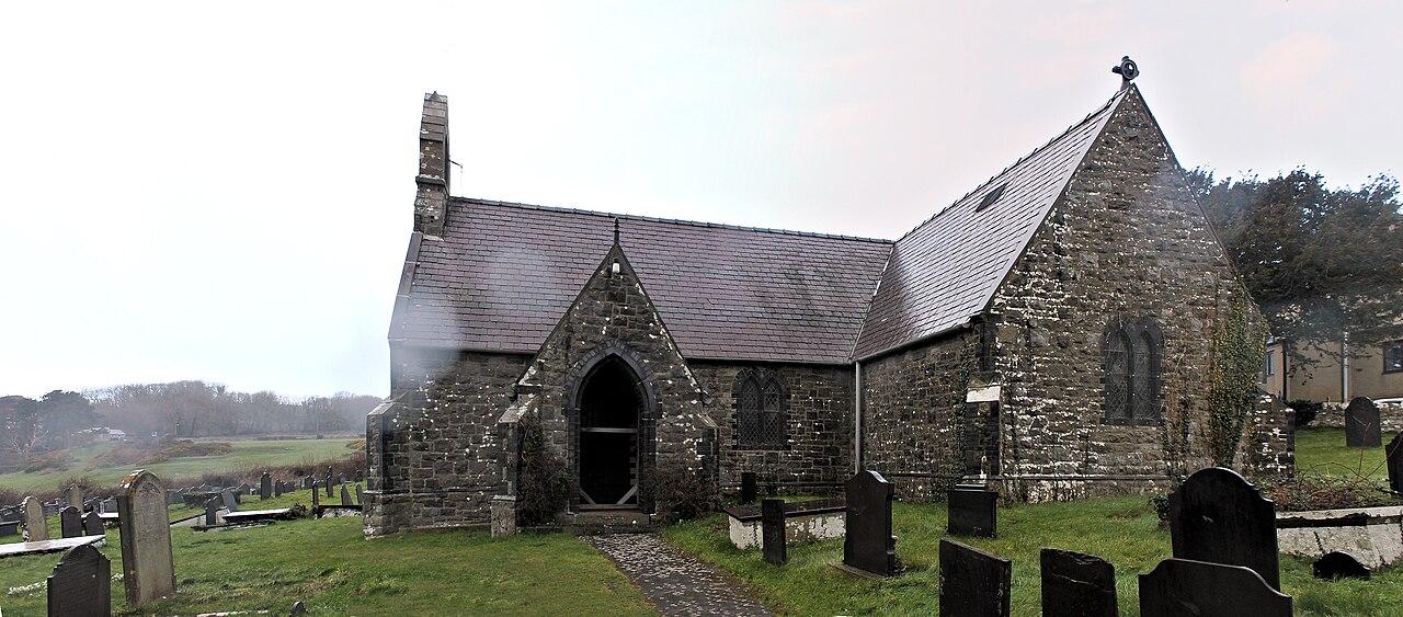 St Cawrdaf's Church, Llangoed, Ynys Môn (Anglesey), North Wales. Grade: II; Date Listed: 30 January 1968; Cadw Building ID: 5516.