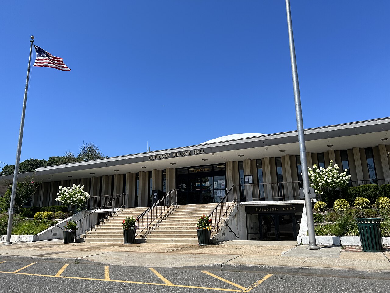 Lynbrook Village Hall in the Inc. Village of Lynbrook, NY on August 8, 2022.