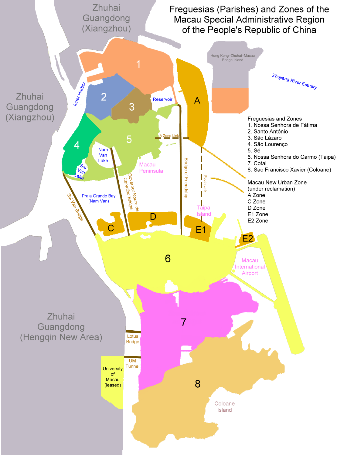 Map of Macau