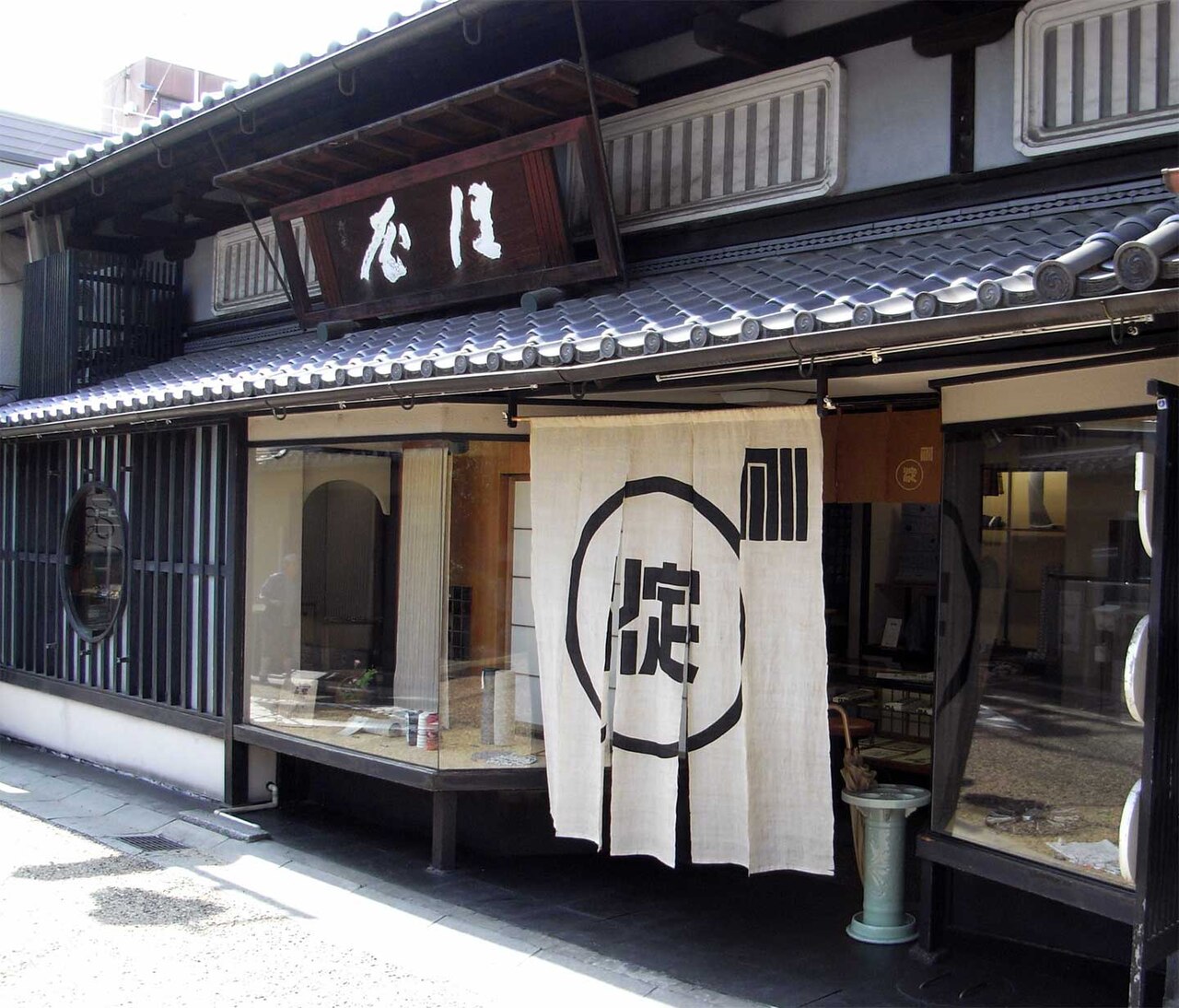 Traditional fabric shop near the Sarusawa pound in Nara.