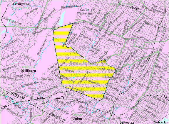 Census Bureau map of Maplewood