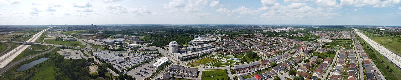 Downtown Markham and Unionville aerial view in 2023