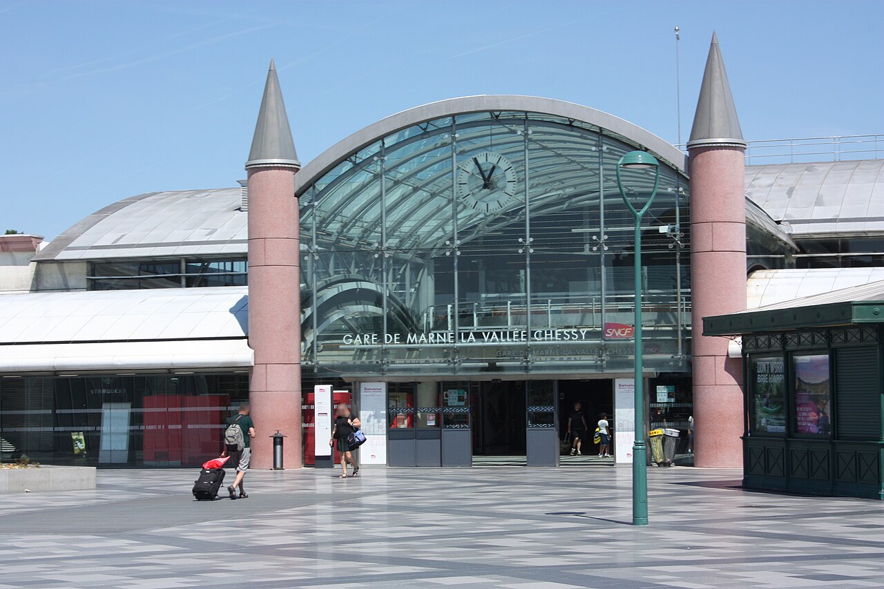 Entrance to Marne-la-Vallée - Chessy train station.
