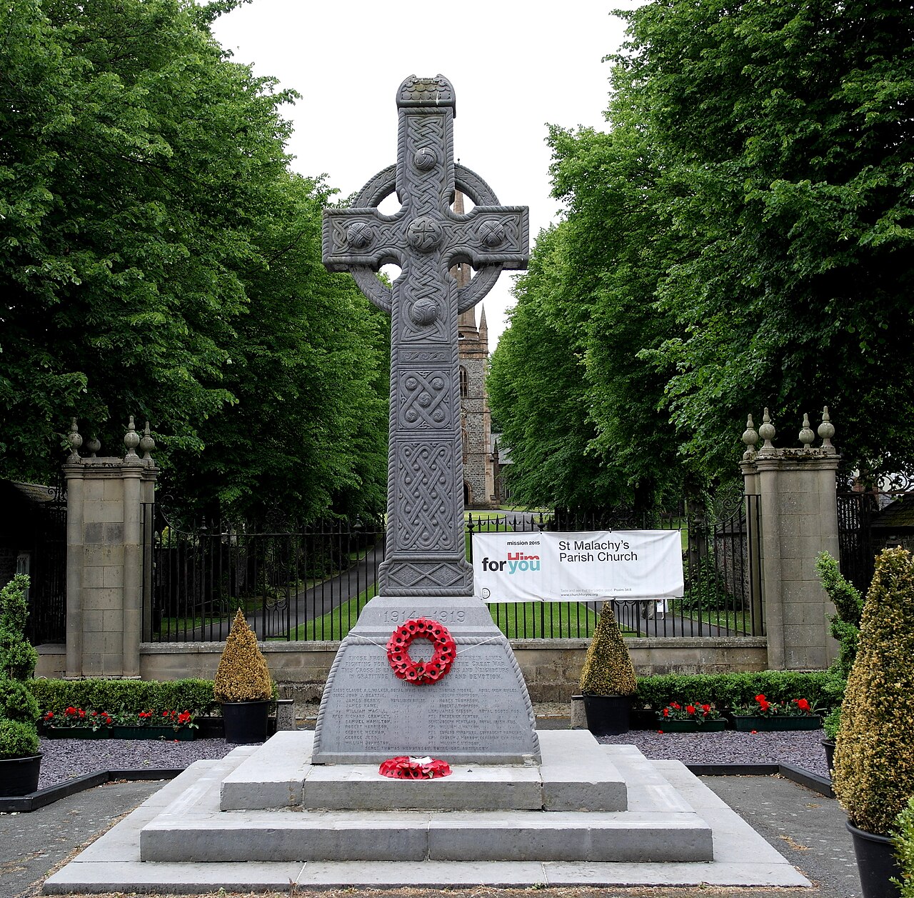 Names of the fallen from Hillsborough and surrounding townlands