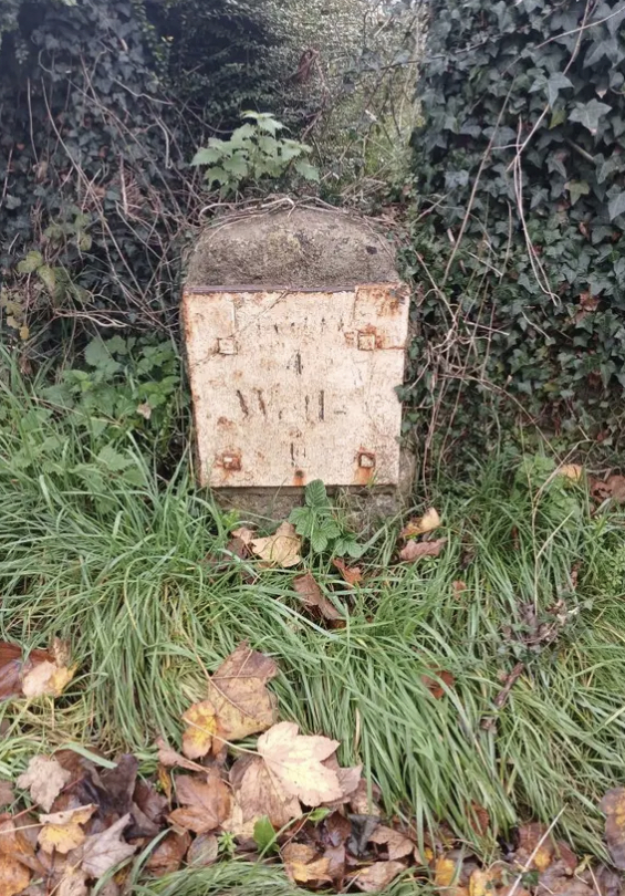 Old Milestone, Chantry Village, Mendip