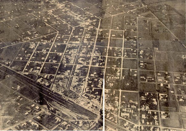 Vista aérea de Merlo, primera mitad del siglo 20