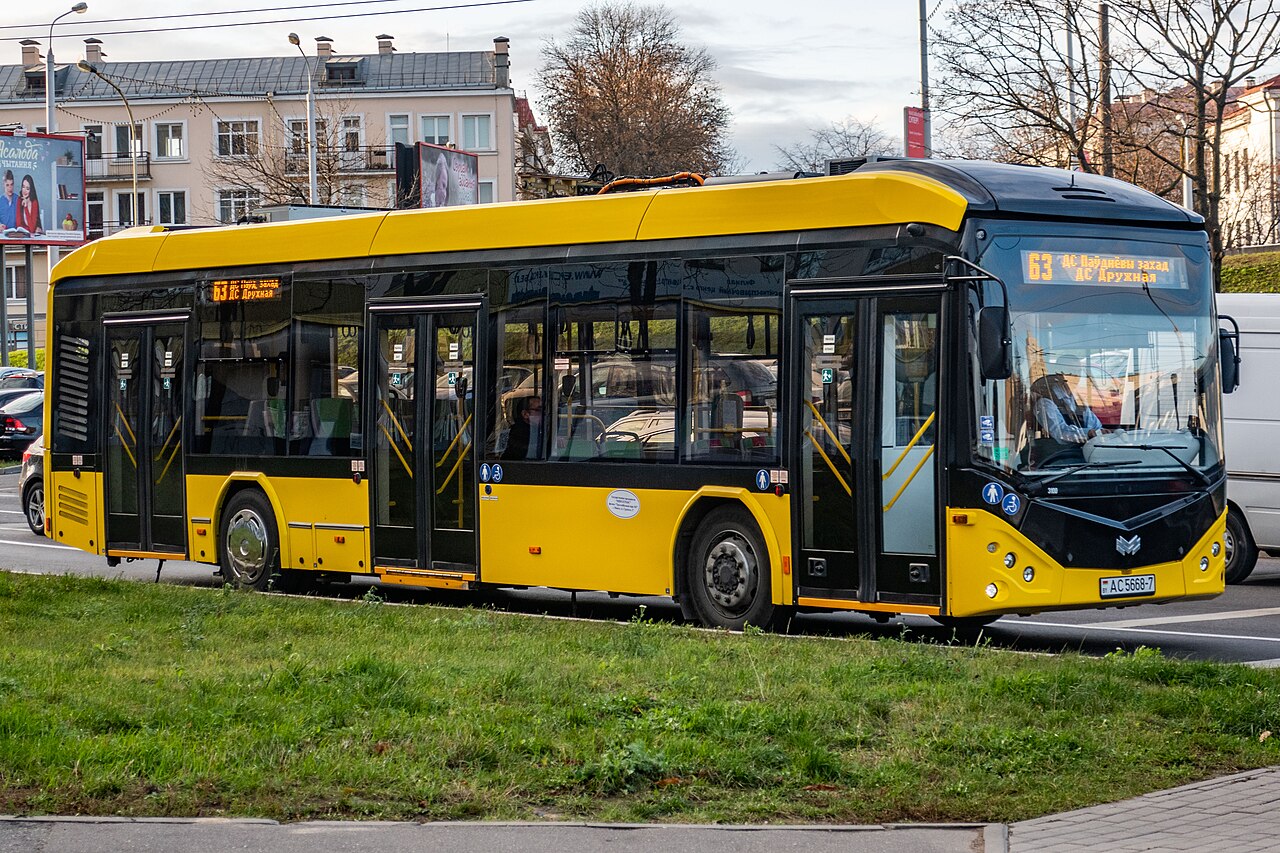 Belkommunmash AKSM E321 electrobus. Minsk, Belarus