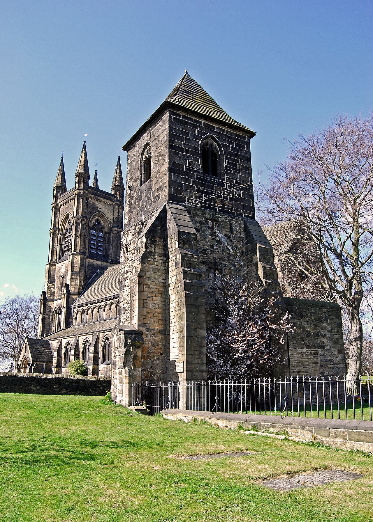 Old and new church, Mirfield.