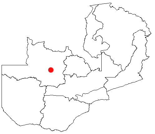 Kasempa, Zambia Location Map; created with the GIMP. Made by User:Acntx.