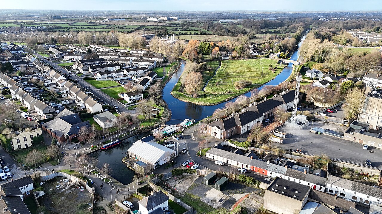 Grand Canal in Naas aerial photograph