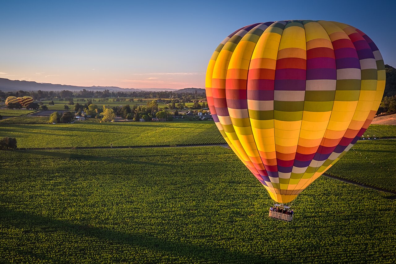 500px provided description: A ballooning trip to watch the sunrise over Napa... definitely a scenic experience! [#balloon ,#california ,#vineyard ,#ballooning ,#napa ,#napa valley ,#wine country]