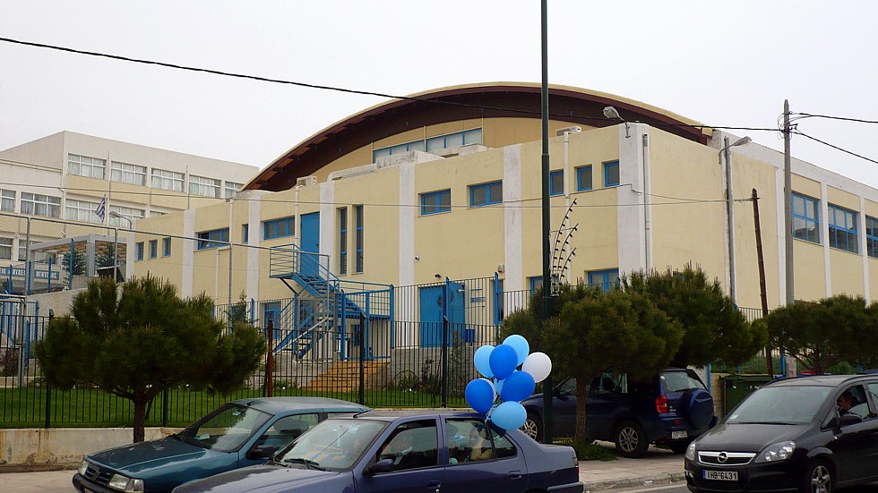 The above picture depicts the training hall at Nea Penteli.