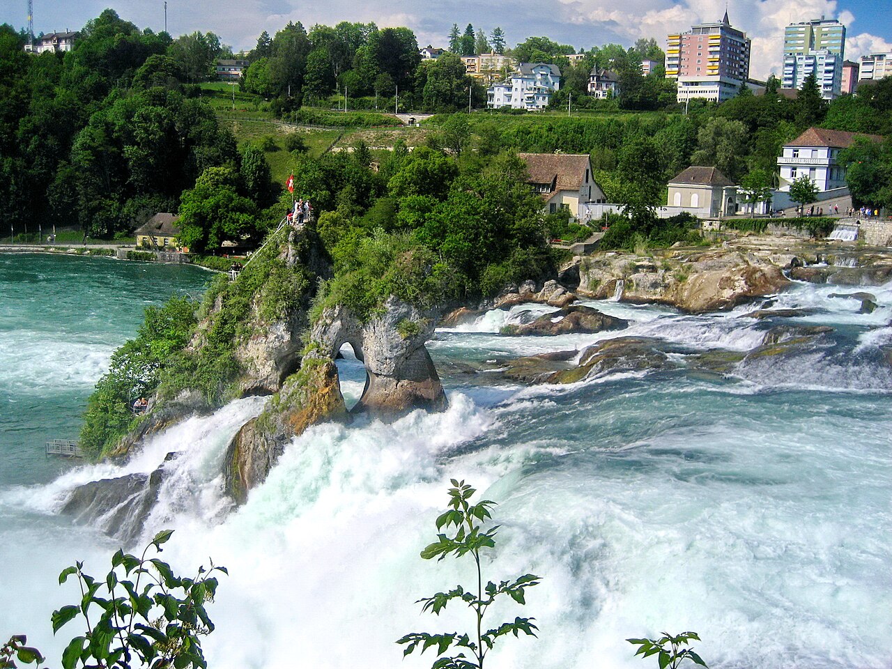 Rheinfall (Switzerland), as seen from Laufen-Uhwiesen in the canton of Zürich