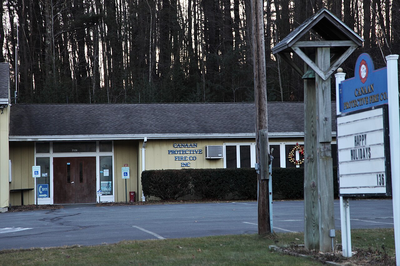 A fire station on NY-295 in Canaan, New York, Dec. 23, 2021.
