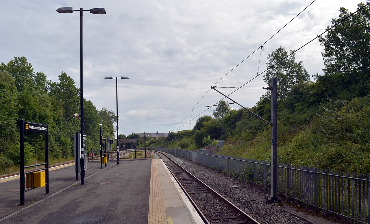 Northumberland Park Metro Station in Tyne and Wear, England