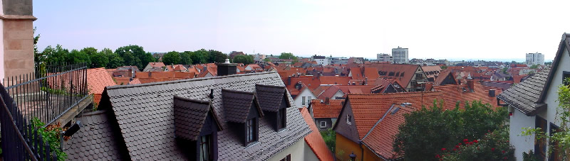 Blick über die Altstadt Oberursel von der St. Ursula Kirche aus