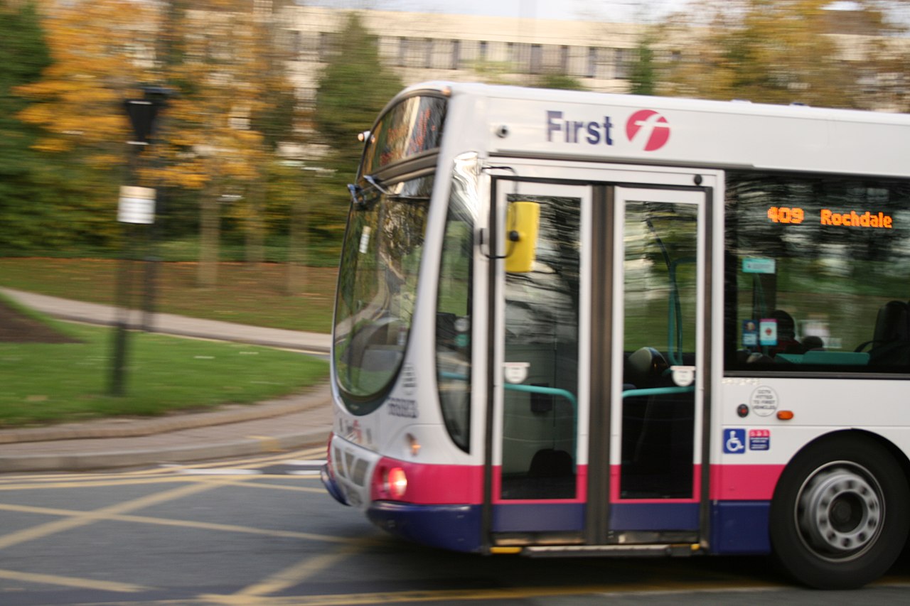 A first manchester bus, King street, Oldham. I don't think there's a single part of this picture thats actually in focus, but I like it all the same. I can't explain why.