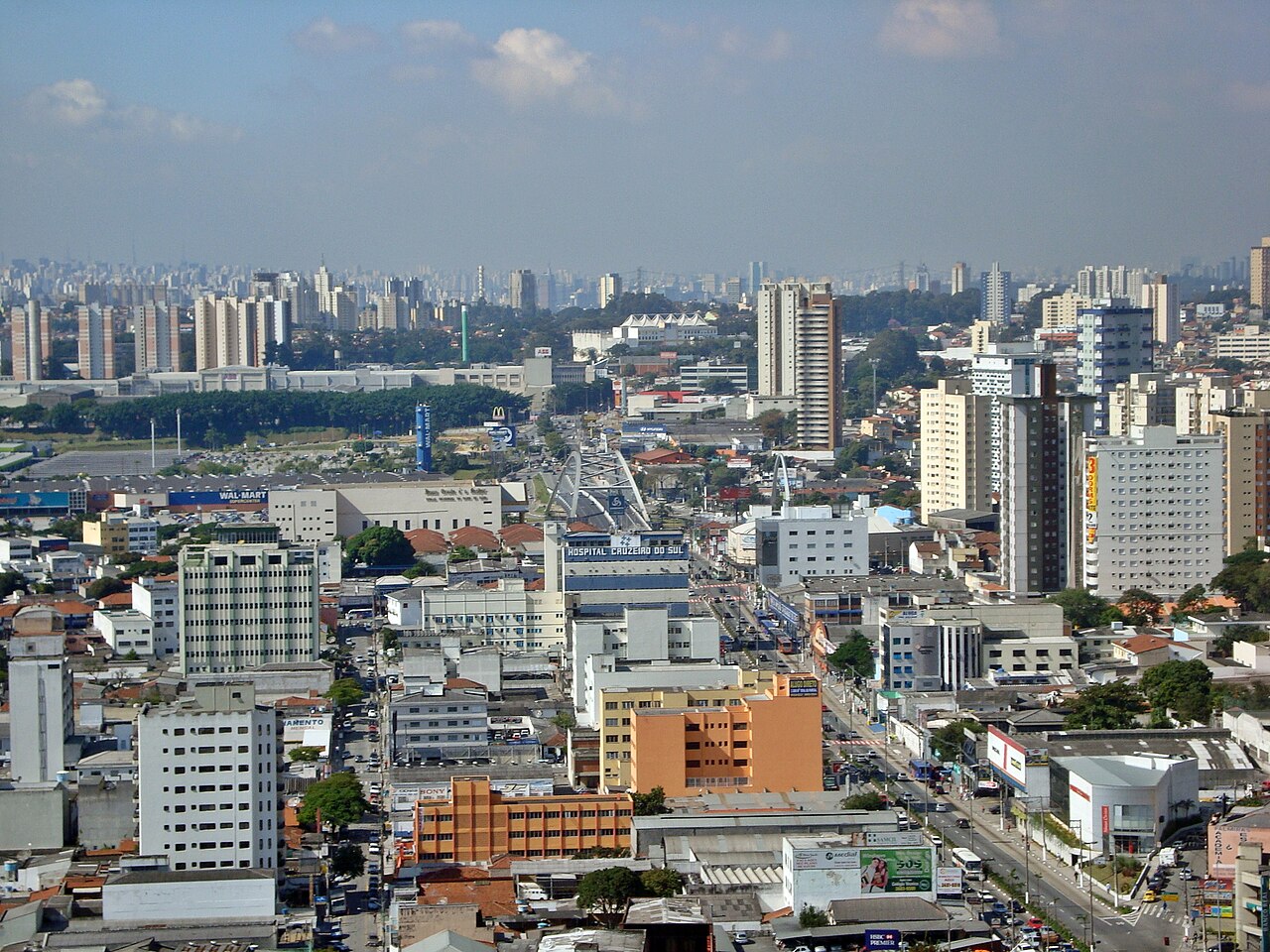 View of Downtown Osasco from the top floor of Best Western Osasco