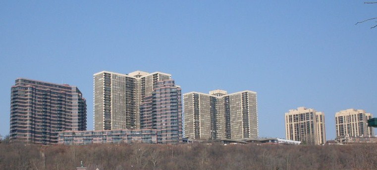 Palisades Amusement Park site developed with high rise condominiums.