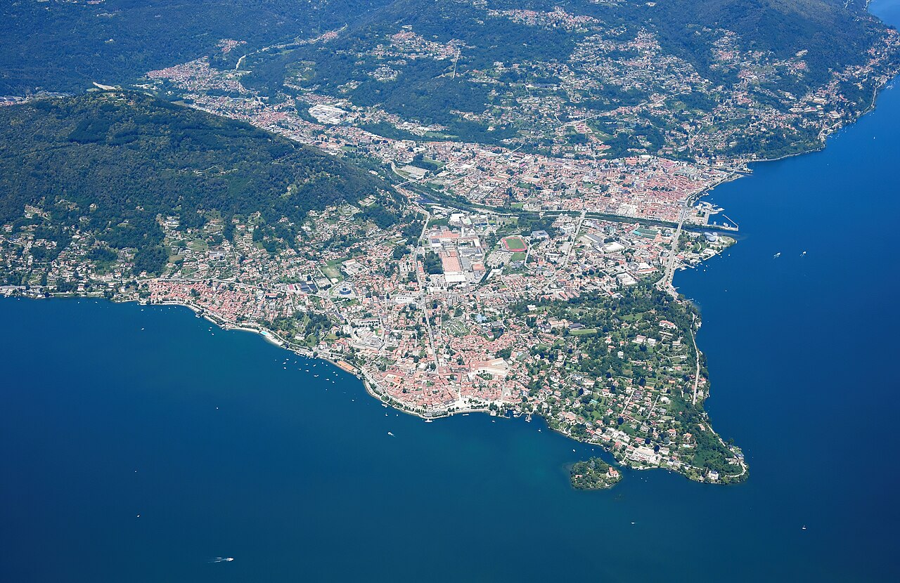 Aerial image of Verbania (view from the south)