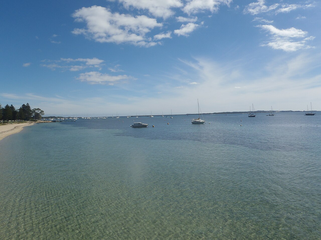 Looking west from Palm Beach Jetty, Rockingham, Western Australia