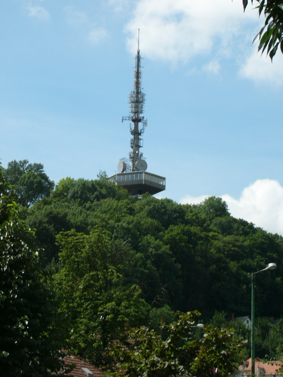 The TV tower on the Avas hill in Miskolc, Hungary; the tower is the symbol of the City.