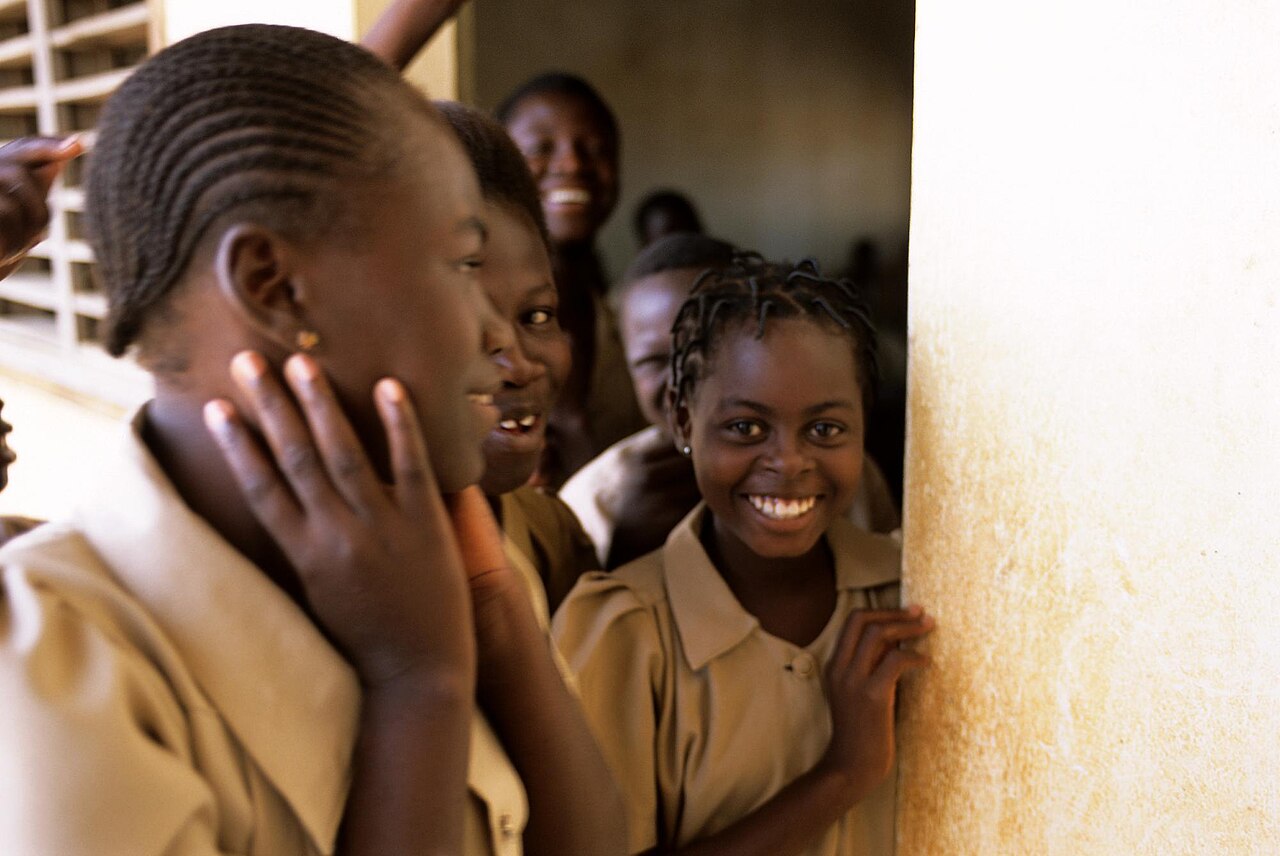Beninois school children.