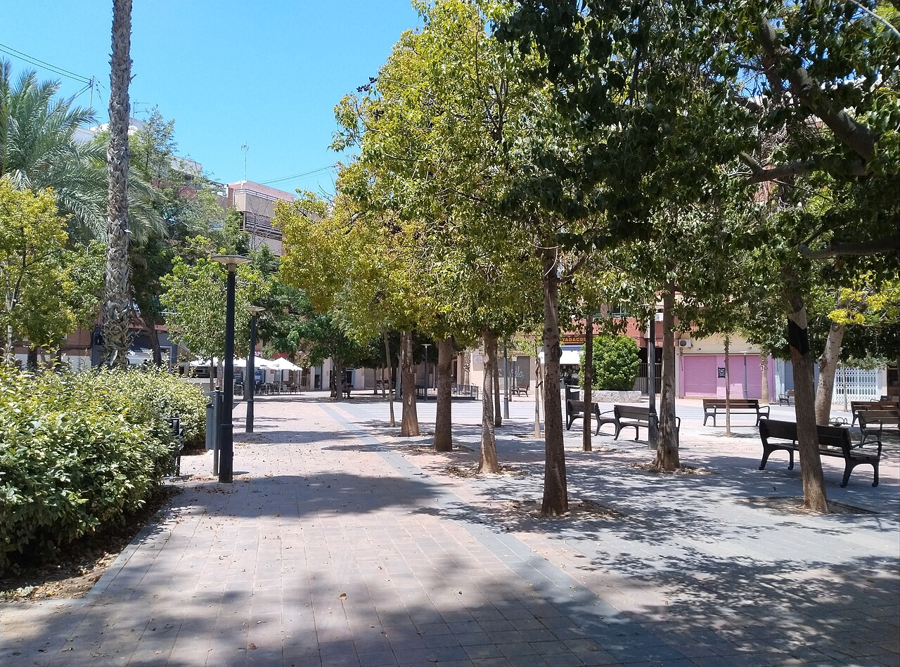 Vista de la plaza de Florida-Portazgo