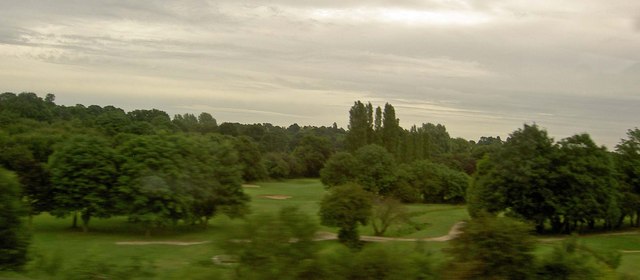 Potters Bar golf course From the 7:55 from Doncaster NXEC train heading towards London.