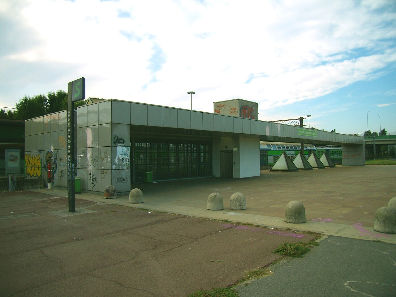 Quarto Oggiaro railway station in Milan, Italy - East entrance