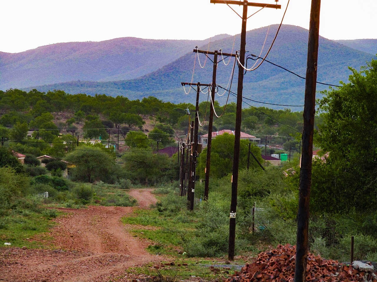One of the off roads in Ramotswa,  used as an alternative road on wet days because it is on high ground. Convenient and helpful for cars that cannot handle dirt.