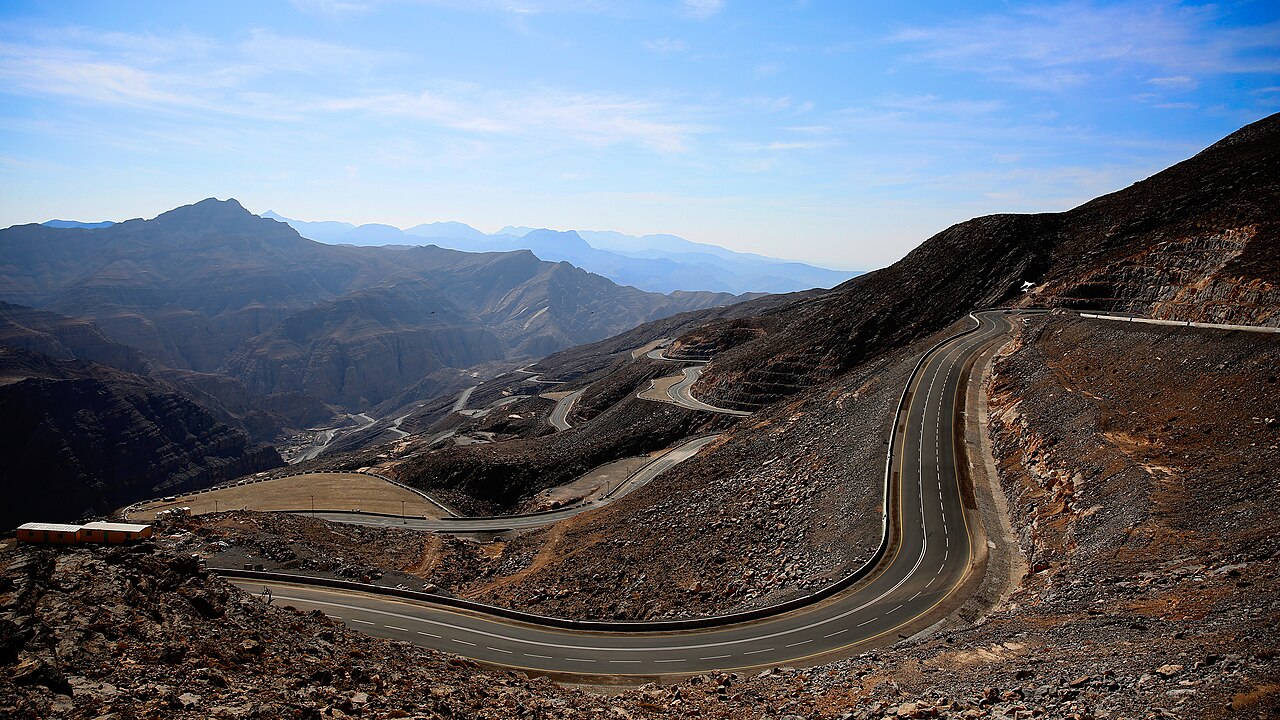 A view from the road up Jebel Jais mountain, Ras Al Khaimah