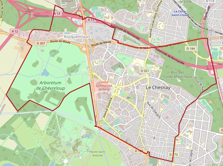 Carte OSM de Le Chesnay-Rocquencourt, Yvelines