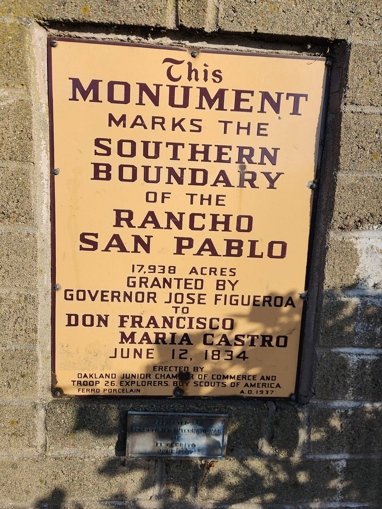 Rancho San Pablo sign on San Pablo Avenue at or near the boundary between two counties, Alameda &amp; Contra Costa