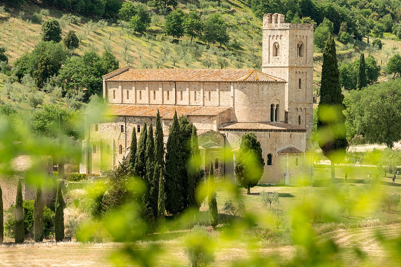 The abbey viewed from a distance