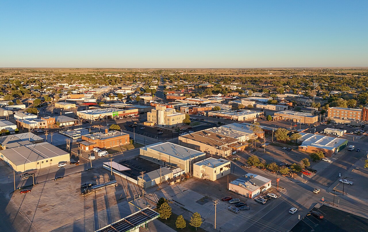 Portales, New Mexico skyline aerial view 2024