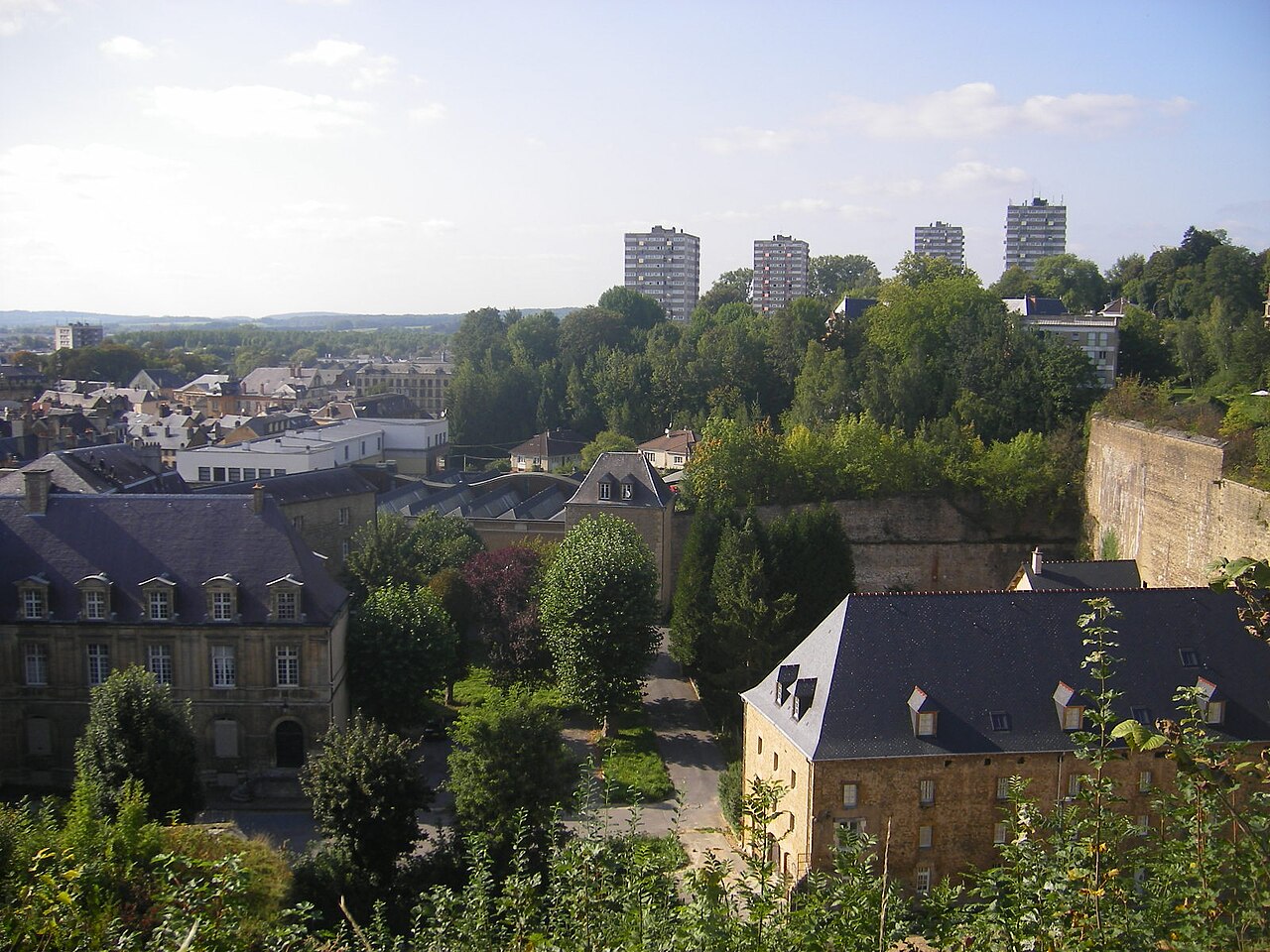 Vue de Sedan (Ardennes, France).