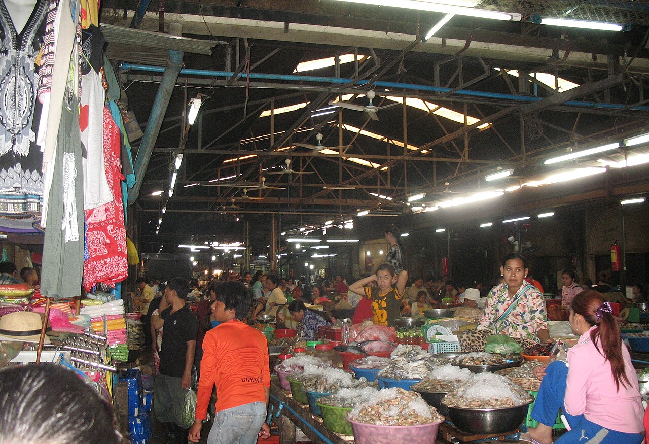 A view of the Old Market (Psar Chas) in Siem Reap