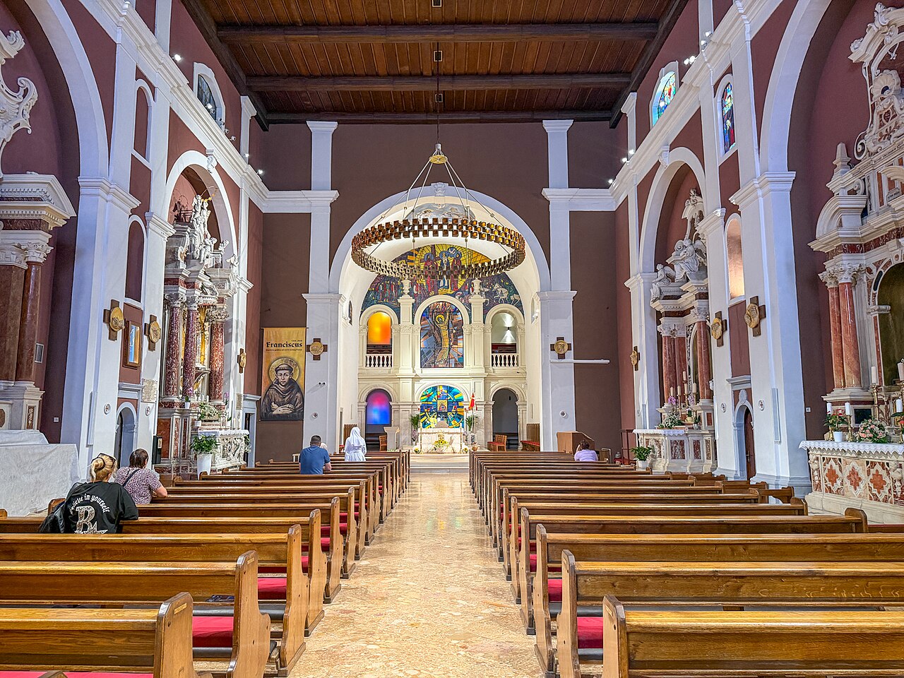 Sanctuary of the Miraculous Madonna of Sinj is located at Sinj's main square. Built during the 1699–1712 period, it has preserved its original appearance, though many times damaged having resisted wars and earthquakes.  The image of the Miraculous Madonna of Sinj takes the central place in the church.