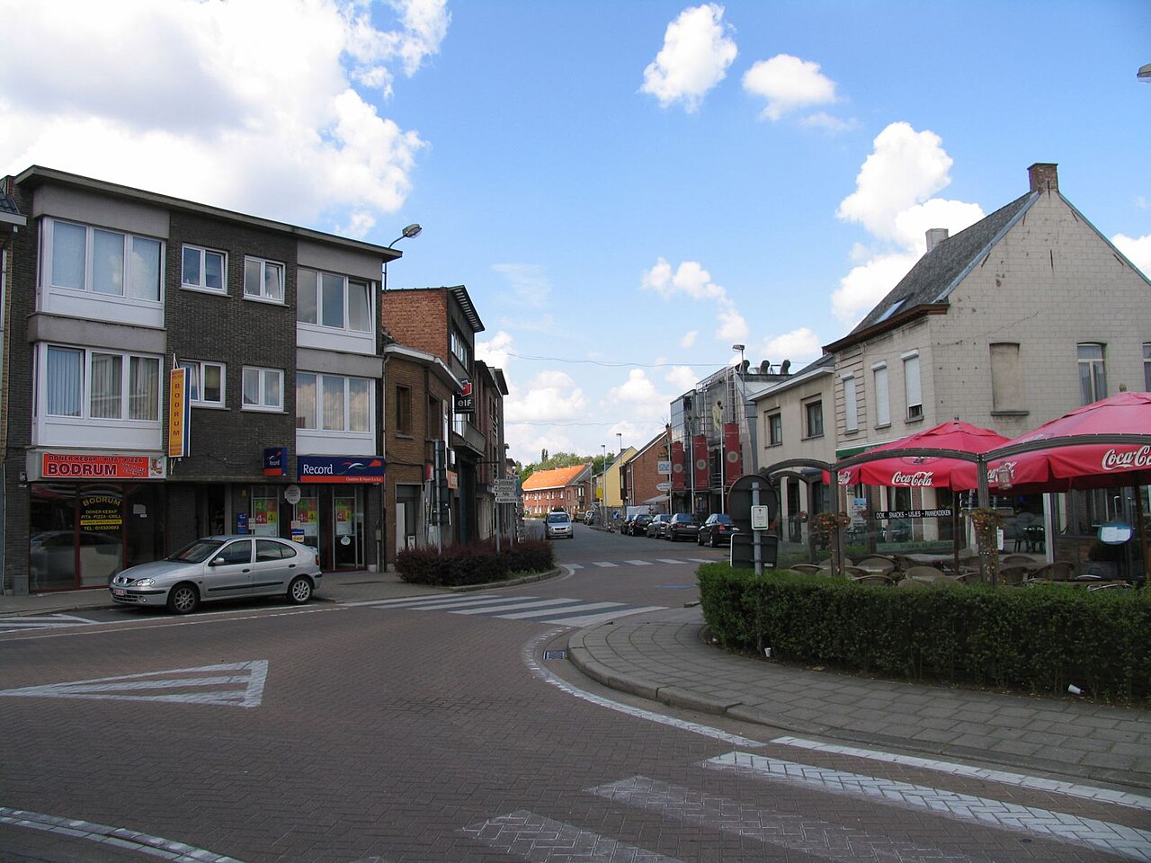 Dorpsplaats Sint-Katelijne-Waver, kijkrichting Stationsstraat - Walem