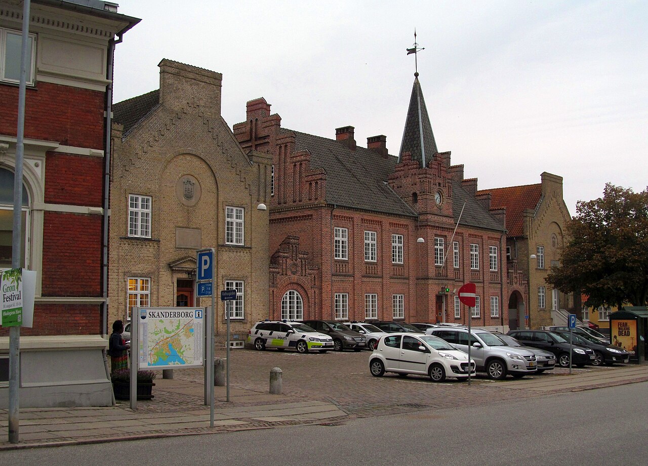 Skanderborg police station in the former town hall
