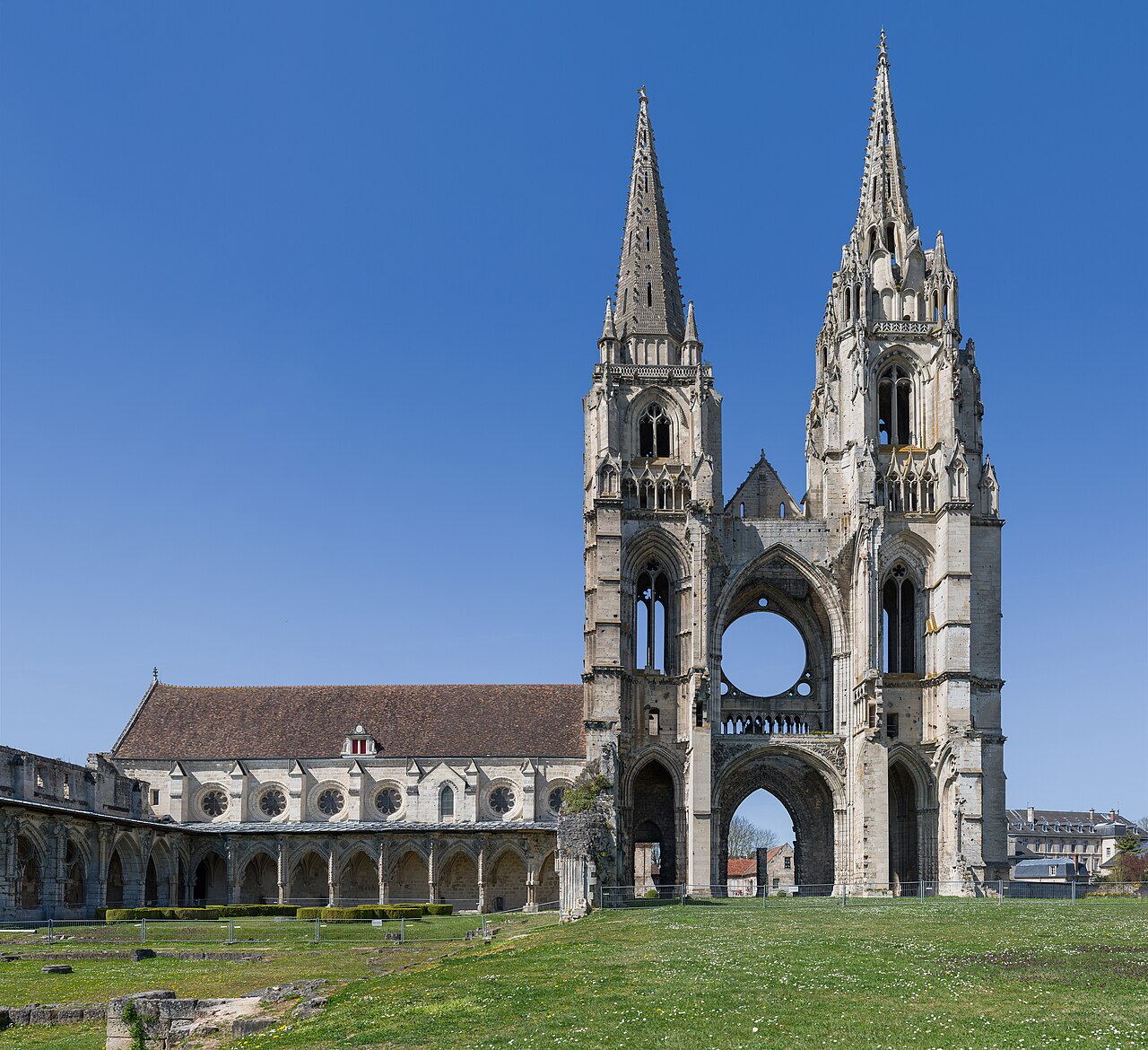 The ruins of Abbey of St. Jean des Vignes, Soissons, Picardy, France