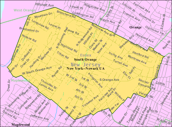 Census Bureau map of South Orange