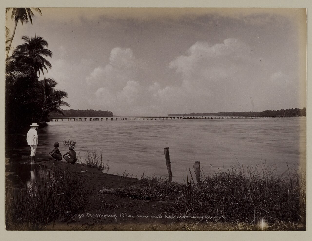 Railway bridge over the Progo at Brosot for the tramway of the Dutch East Indian Railway Company