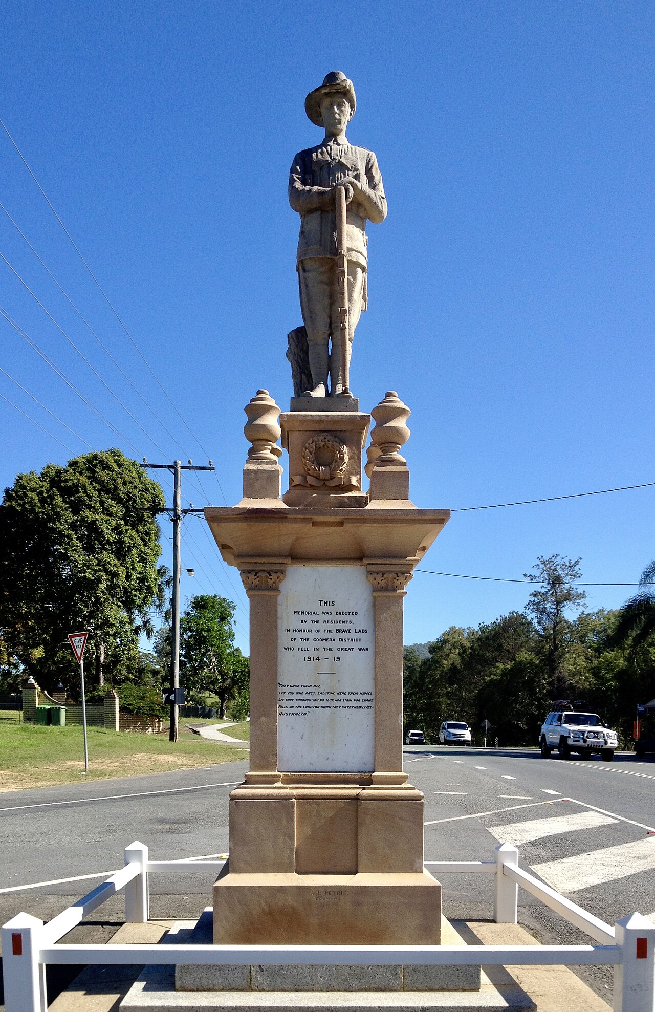 Upper Coomera Shire War Memorial, Tamborine-Oxenford Road crn Charlies Crossing Road North, Upper Coomera, Queensland