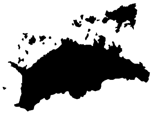 The shadow picture of Kagawa Prefecture, Japan